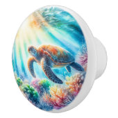 Unter der Meeresschildkröte Keramikknauf (Rechts)