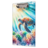 Unter der Meeresschildkröte Klemmbrett (Links)