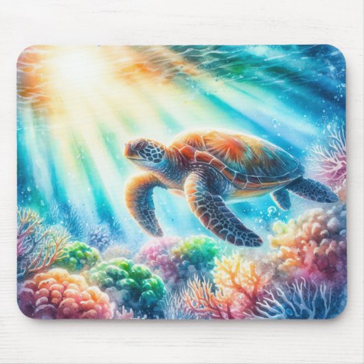 Unter der Meeresschildkröte Mousepad (Vorne)