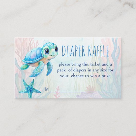 Unter der Meeresschildkröte niedlicher Wasserblaue Begleitkarte (Vorderseite)