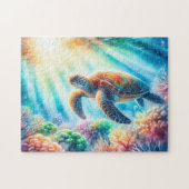 Unter der Meeresschildkröte Puzzle (Horizontal)