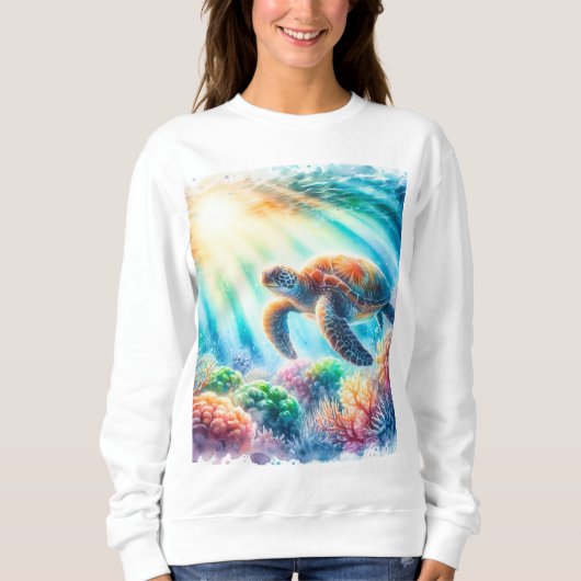 unter der Meeresschildkröte Sweatshirt (Vorderseite)