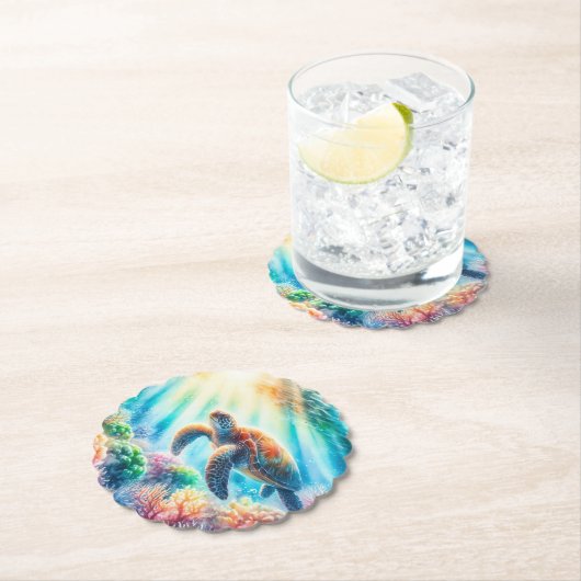 Unter der Meeresschildkröte Untersetzer (Vor Ort)