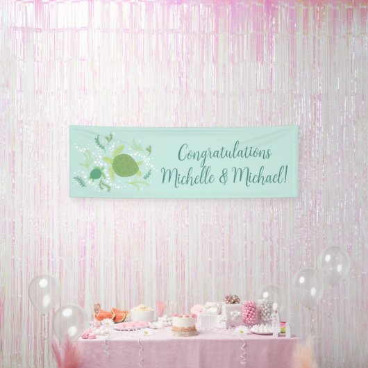 Unter der Meeresschildkrötendusche Banner (Party)