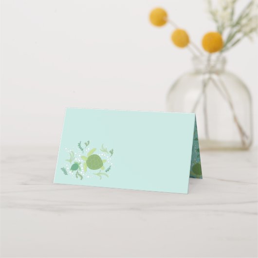 Unter der Meeresschildkrötendusche Platzkarte (Vorderseite)