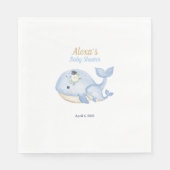 Unter der Meereswal-Kinderdusche (Junge) Serviette (Vorderseite)