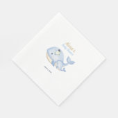 Unter der Meereswal-Kinderdusche (Junge) Serviette (Ecke)