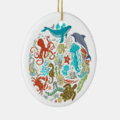 Unter der Meereswelt des Meereskrebses Keramik Ornament (Rechts)