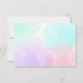 Unter der Meerjungfrau Babydusche Einsteckkarte UA RSVP Karte (Rückseite)