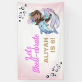 Unter der Meerjungfrau Begrüßungsbanner Geburtstag Banner (Vertikal)