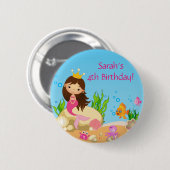 Unter der Meerjungfrau Birthday Button (Vorne & Hinten)