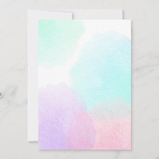 Unter der Meerjungfrau Birthday Einladung Lila (Rückseite)