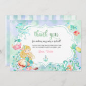 Unter der Meerjungfrau Danke Karte (Vorne/Hinten)