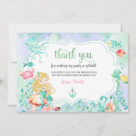 Unter der Meerjungfrau Danke Karte