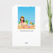 Unter der Meerjungfrau Geburtstag Danke Karte (Rückseite)