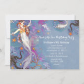 Unter der Meerjungfrau-Geburtstagspartei Einladung (Rückseite)