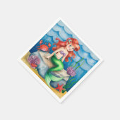 Unter der Meerjungfrau-Geburtstagspartei Serviette (Ecke)