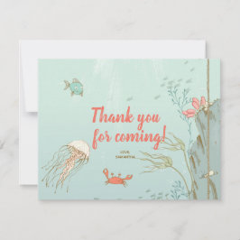 Unter der Meerjungfrau Geburtstagspartei Vielen Da Dankeskarte