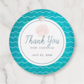 Unter der Meerjungfrau Marine Blue Birthday Favor Geschenkanhänger (Rückseite)