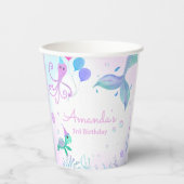 Unter der Meerjungfrau & Meeresschildkröte Geburts Pappbecher (Vorderseite)