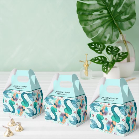 Unter der Meerjungfrau Ozean Lila Türkis Geschenkschachtel (Zahlreiche)
