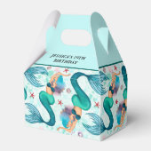 Unter der Meerjungfrau Ozean Lila Türkis Geschenkschachtel (Vorderseite)