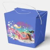 Unter der Meerjungfrau Ozean Lila Türkis Geschenkschachtel (Rückseite)