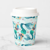 Unter der Meerjungfrau Ozean Lila Türkis Pappbecher (Vorderseite)