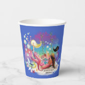 Unter der Meerjungfrau Ozean Lila Türkis Pappbecher (Vorderseite)