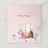 Unter der Meerjungfrau Ozean Lila Türkis Platzkarte (Außenseite Aufgefaltet)