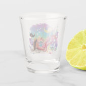 Unter der Meerjungfrau Ozean Lila Türkis Schnapsglas (Rückseite)