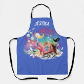 Unter der Meerjungfrau Ozean Lila Türkis Schürze (Vorderseite)