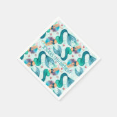 Unter der Meerjungfrau Ozean Lila Türkis Serviette (Ecke)