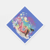 Unter der Meerjungfrau Ozean Lila Türkis Serviette (Ecke)