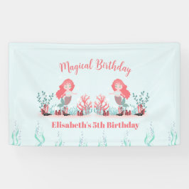 Unter der Meerjungfrau Prinzessin Birthday Party Banner
