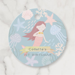 Unter der Meerjungfrau Sea Green Birthday Favor Ta Geschenkanhänger
