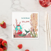 Unter der Meerjungfrau singende Korallenriff Gebur Serviette (Beispiel)