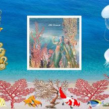 Unter der Meerjungfrau Tropical Coral Reef Geburts