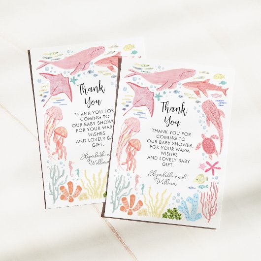 Unter der Meerjungfrauendusche Dankeskarte