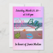 Unter der Meerjungfrauendusche Einladung (Vorderseite)