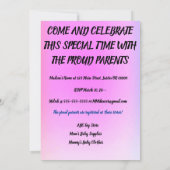 Unter der Meerjungfrauendusche Einladung (Rückseite)