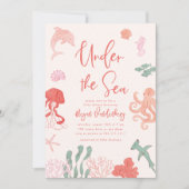 Unter der Meerjungfrauendusche Einladung (Vorderseite)