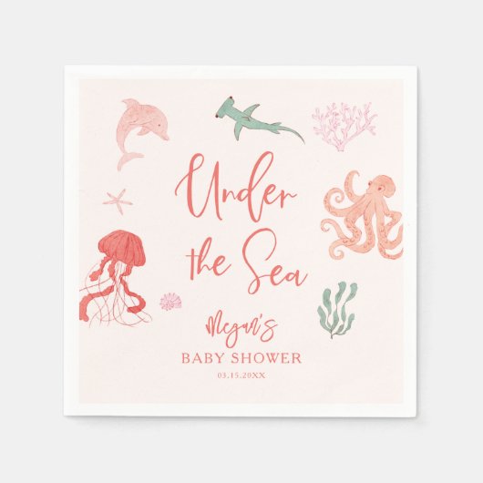 Unter der Meerjungfrauendusche Serviette (Vorderseite)