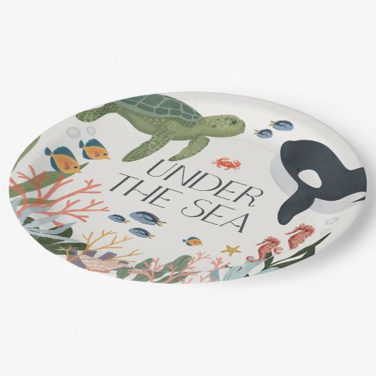 Unter der Meerwasserdusche oder der Gestaltung des Pappteller (Schrägansicht)