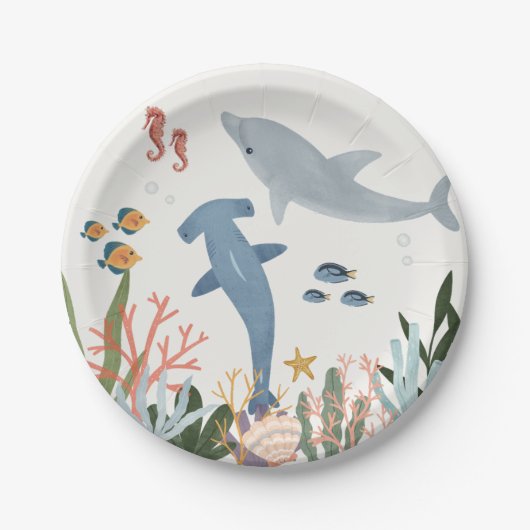 Unter der Meerwasserdusche oder der Gestaltung des Pappteller (Vorderseite)