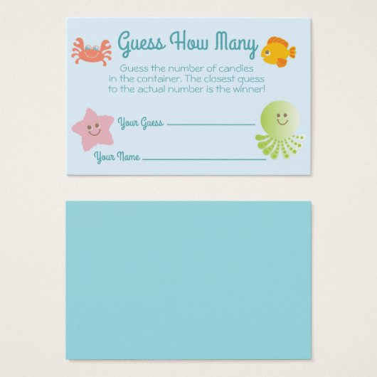 Unter der Meerwasserdusche schätzen Sie die Anzahl (Vorne & Hinten)