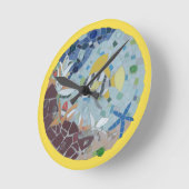 Unter der Mondfisch-Mauernuhr der Wasserwelt Runde Wanduhr (Winkel)