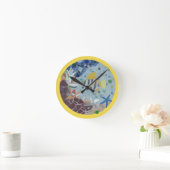 Unter der Mondfisch-Mauernuhr der Wasserwelt Runde Wanduhr (Zuhause)