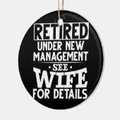 Unter der neuen Management-Ehefrau Großvater Funny Keramik Ornament (Links)