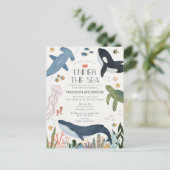 Unter der neutralen Babydusche des Meeres laden Postkarte (Stehend Vorderseite)